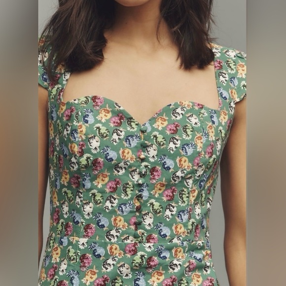 Anthropologie Maeve The Cecily Fit & Flare Sweetheart Dress, Size XLP - Picture 4 of 14